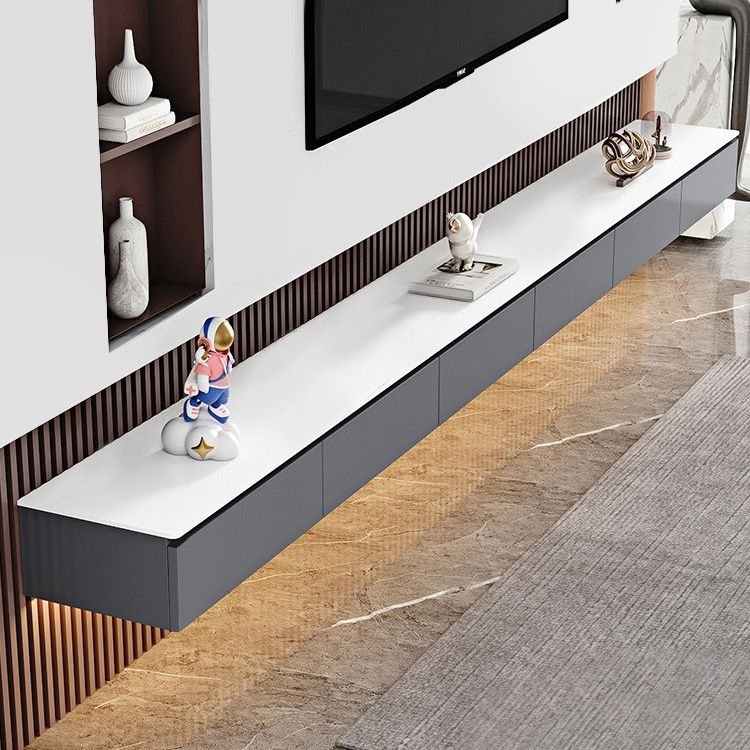 Stone TV Stand Console Wall Mounted Media Console with Drawers