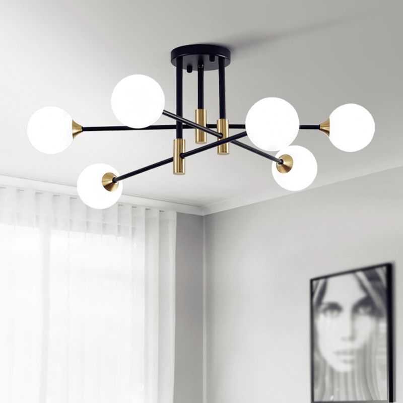 Bolas Semi Flush Lightsing Light Wyle Minimalist Glass Semi Flush Mounteil Light