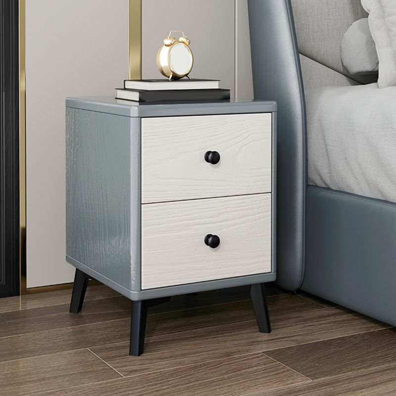 Solid Wood Bedside Cabinet Contemporary Bed Nightstand for Bedroom