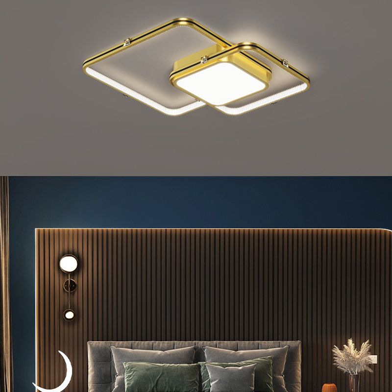 Modern Style Flush Mount 3-Lights Acrylic Ceiling Light for Living Room