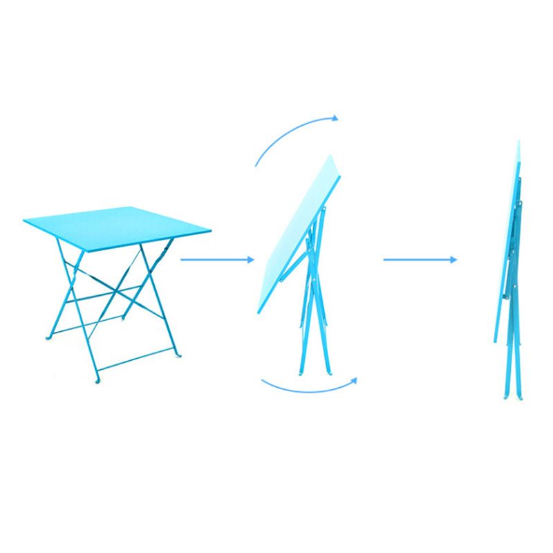 Contemporary Scratch Resistant Patio Table Iron Folding Patio Table