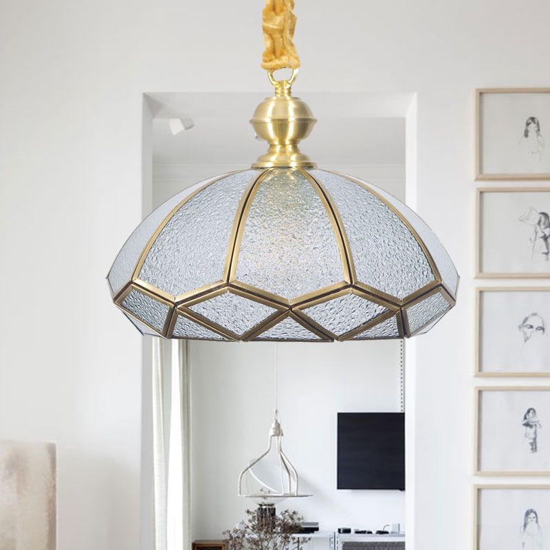 Crème/gestructureerde witte glazen hoed hanglamp modern 1 bol gesuspendeerd verlichtingsarmatuur voor woonkamer