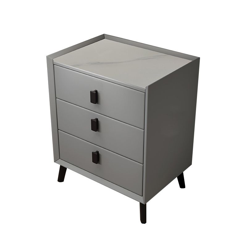 Contemporary Night Table Drawer Storage Bed Nightstand for Bedroom