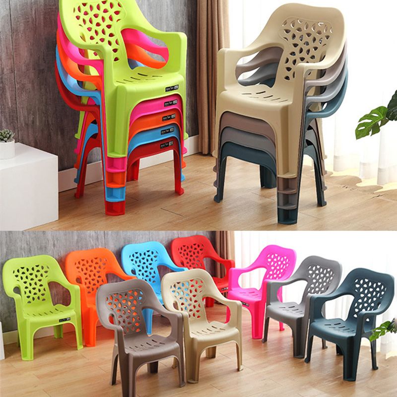 Contemporary Chair Dining Arm Chair for Kitchen with Plastic Legs