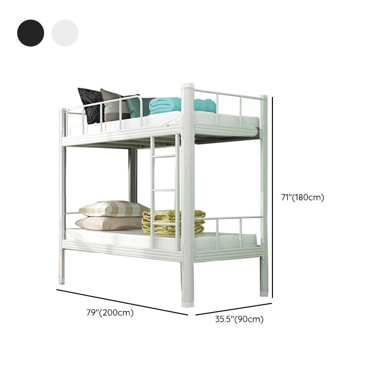 Contemporary Metal Platform Bed Open Frame Bunk Bed with Guardrail