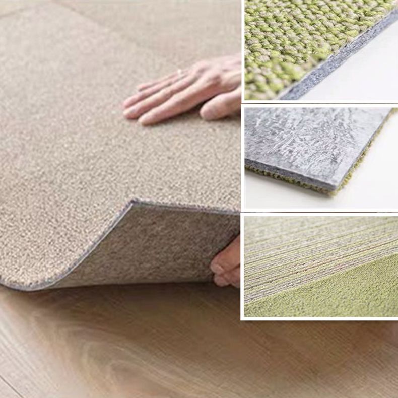 Carpet Tile Fade Resistant Solid Color Self Peel and Stick Carpet Tiles Bedroom