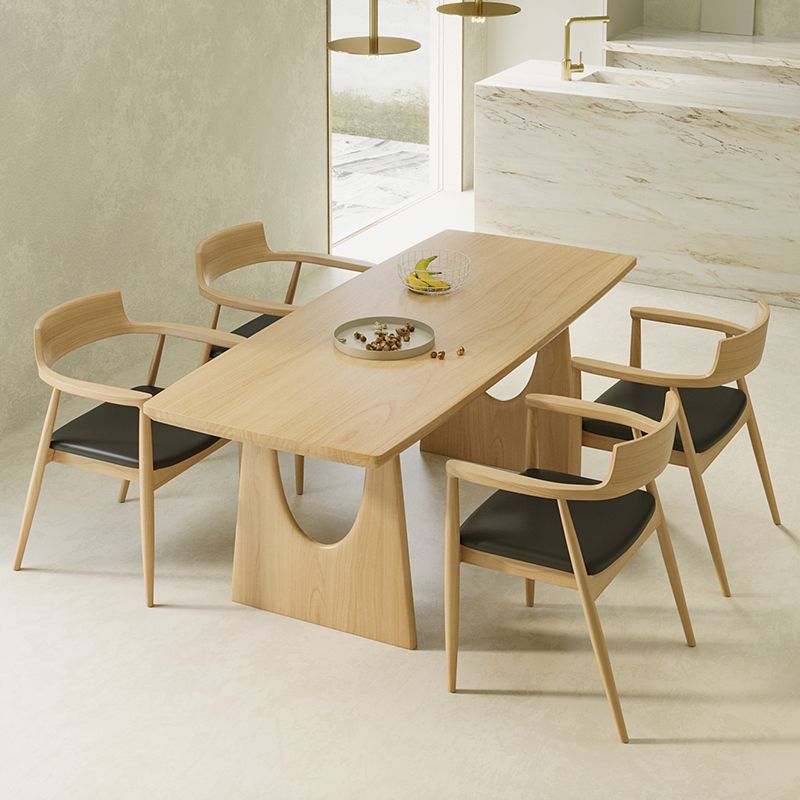 Modern 1/2/4/5 Pieces Dining Set Rectangle Pine Wood Dining Table for Dining Room