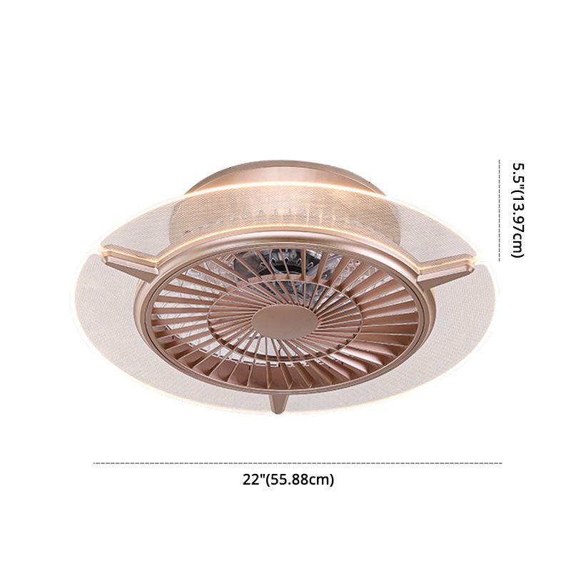 Ventilateur de plafond à chasse d'eau en forme de disque rose éclair