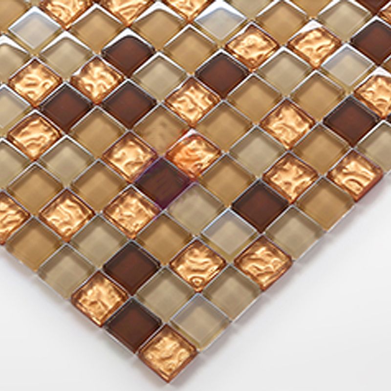 Glass Floor and Wall Tile Contemporary Square Shape Mosaic Tile