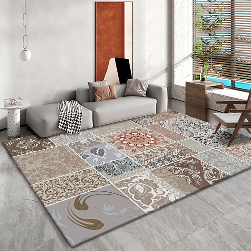Tappeto bohémien area soggiorno tappeto tappeto in poliestere tappeto resistente alle macchie