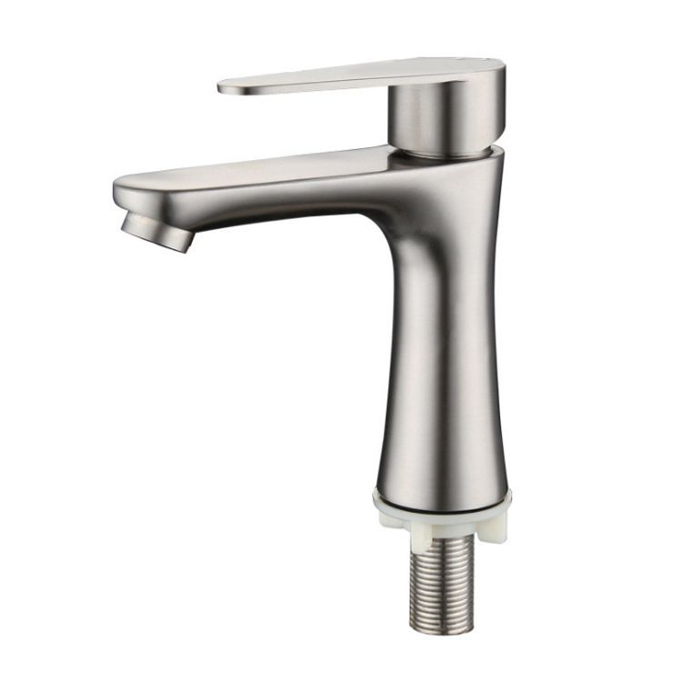 Contemporary Single Handle Kitchen Faucet  Low Profile Faucet in Chrome