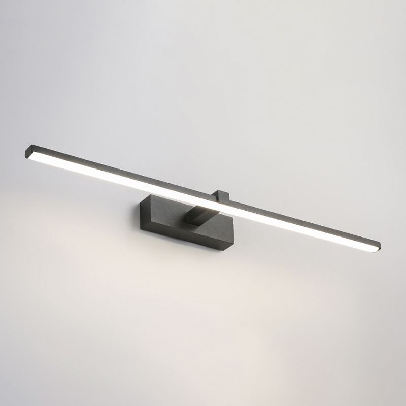 Metal Linear Shade Wall Sconce Modern Style Single Light Mirror Wall Mounted Light Fixture