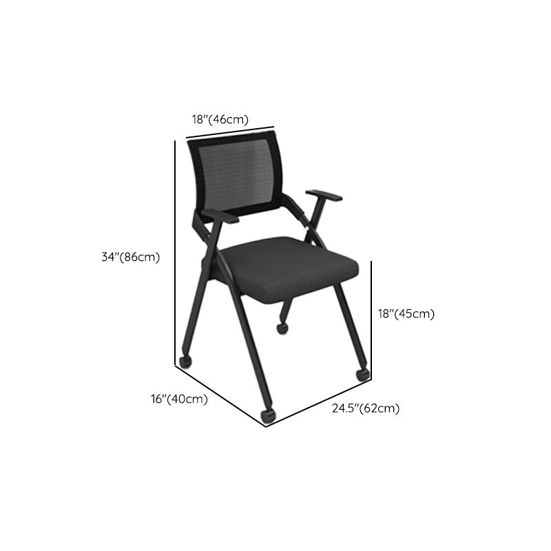 Mid Back Home Office Chair Black Frame Conference Chair Arm Chair