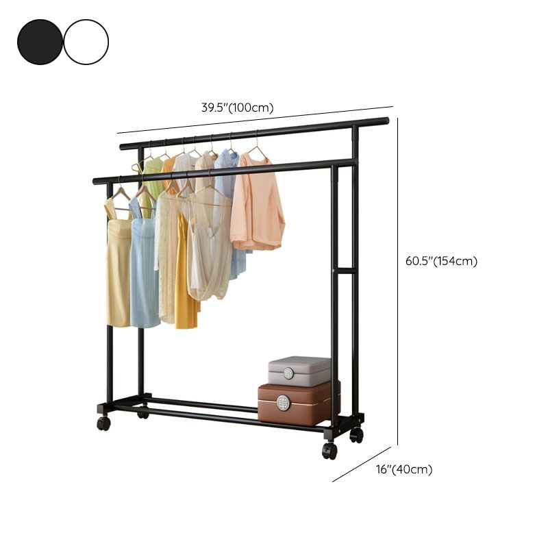 Modern Metal Coat Hanger Free Standing Coat Rack with Storage