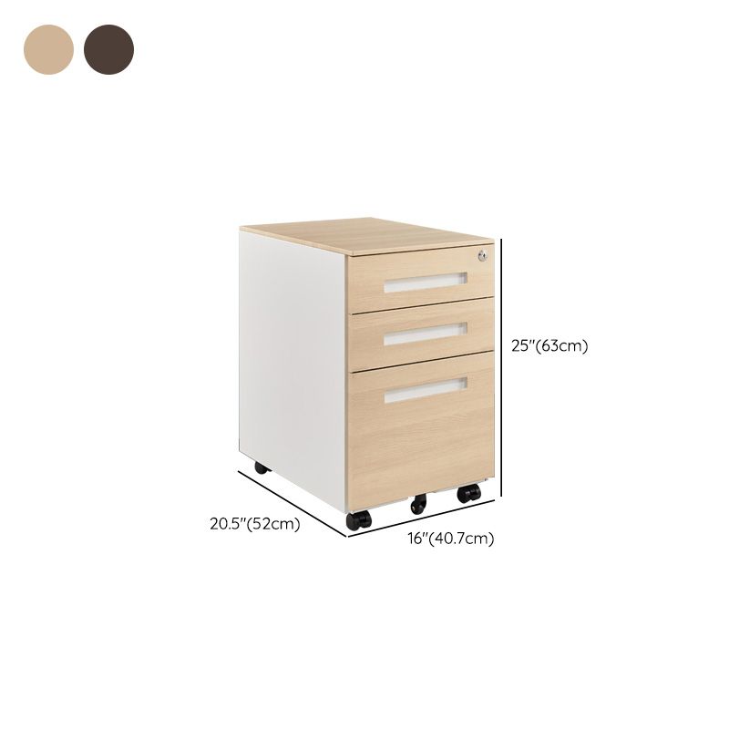 Contemporary File Cabinets Steel Frame File Pedestal with Key Lock for Office