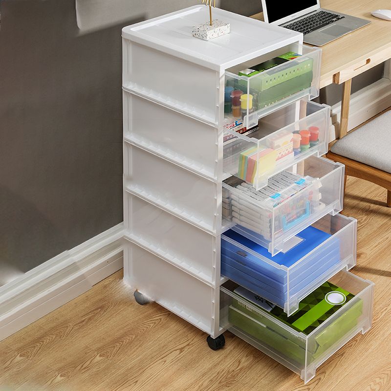 Modern Plastic Movable File Cabinet Drawers Storage Filing Cabinet for Office