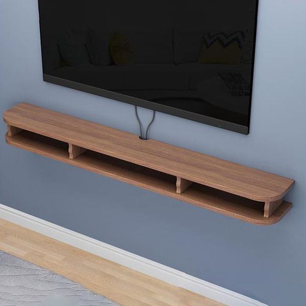 Engineered Wood Floating TV Stand Scandinavian Style TV Cabinet with Shelves