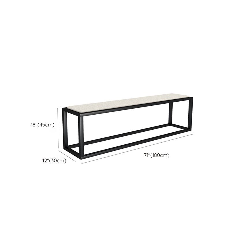 11.7-inch Width Modern Seating Bench Cushioned Metal Bedroom Bench