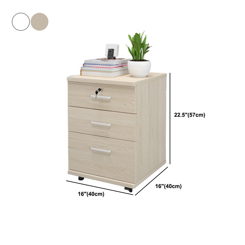 Modern Cabinet Wood with Locking Drawers and Storage Filing Cabinet