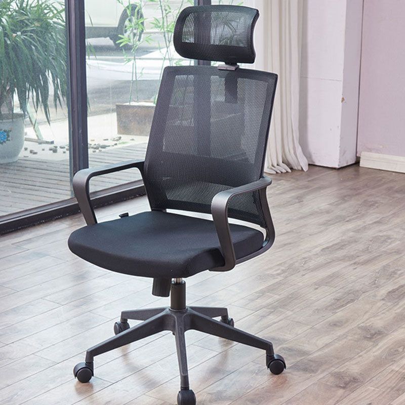 Black Mesh Office Chair Home Rotatable Desk Chair with Wheels