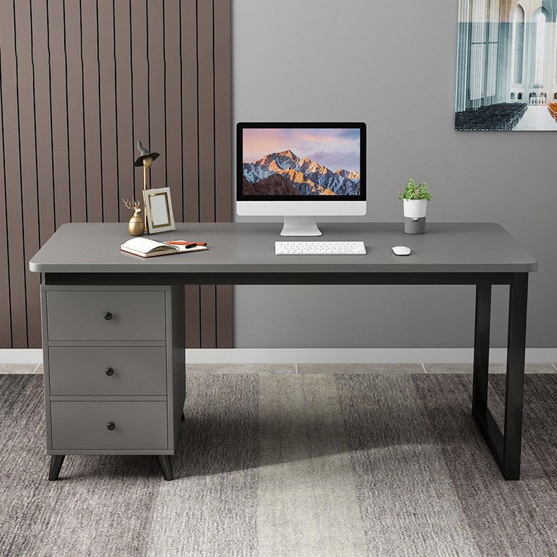 Rectangular 23.6"Wide Office Desk Glam Writing Desk with Drawers