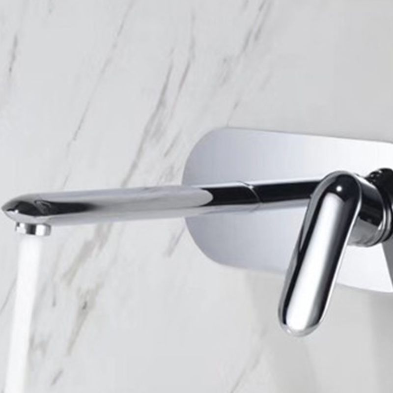 One Hole Faucet One Lever Handle Wall Mounted Bathroom Faucet