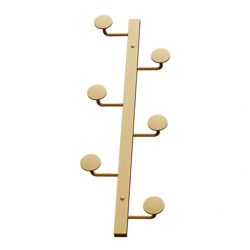 Modern Steel Wall Mounted Coat Rack 27.56" L 6 Hooks Coat Hanger