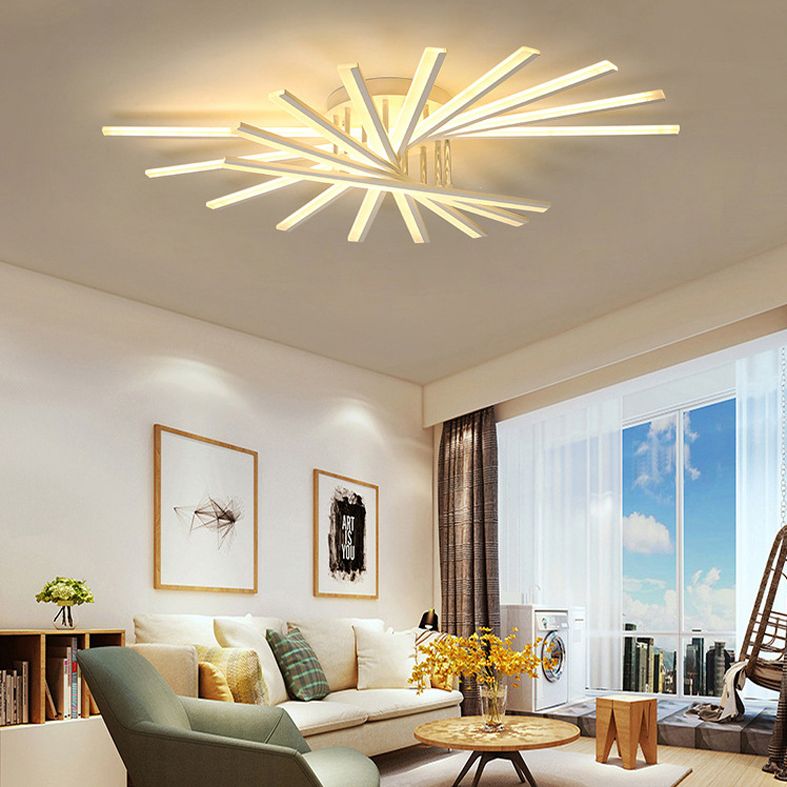 Nordic Modern Semi Flush Mount Ceiling Light Fixtures for Living Room Bedroom