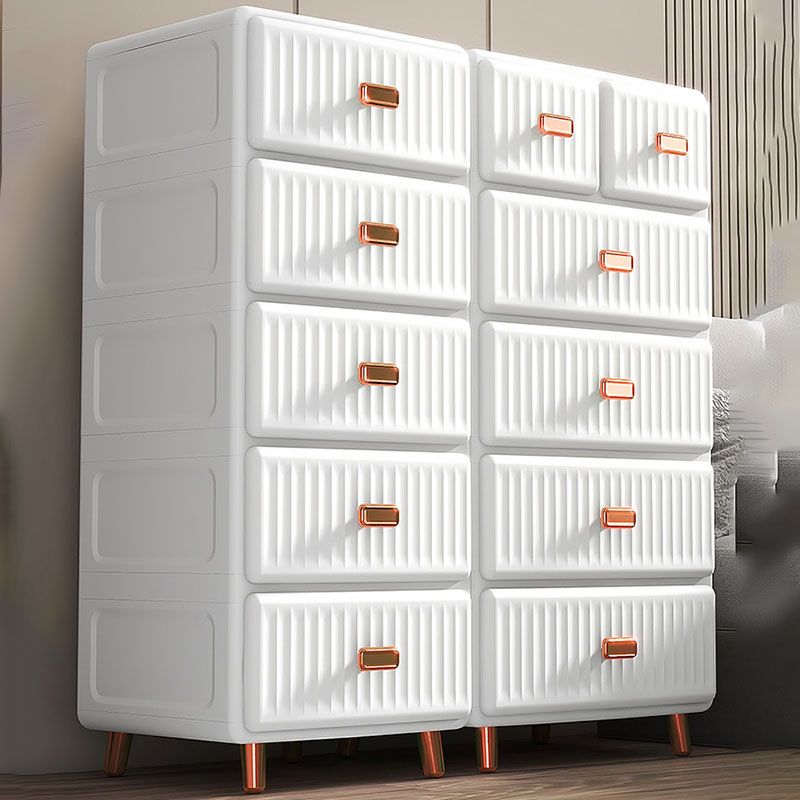 Scandinavian Kids Dressers Vertical Plastic Kids Furniture with Drawers for Bedroom