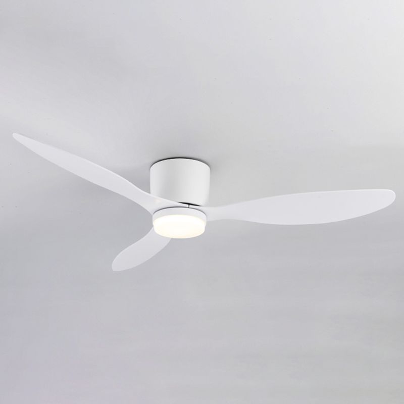 Minimalist LED Ceiling Fan Flush in Black / White 3 - Blades Fan Ceiling