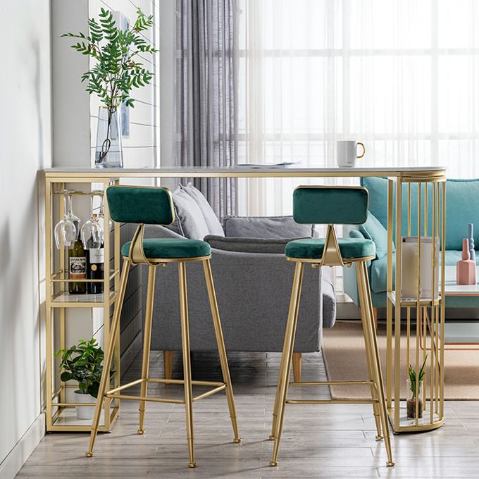 Marmeren top cocktailbalk tafel Noordse 42-inch hoogte opslagtafel voor woonkamer