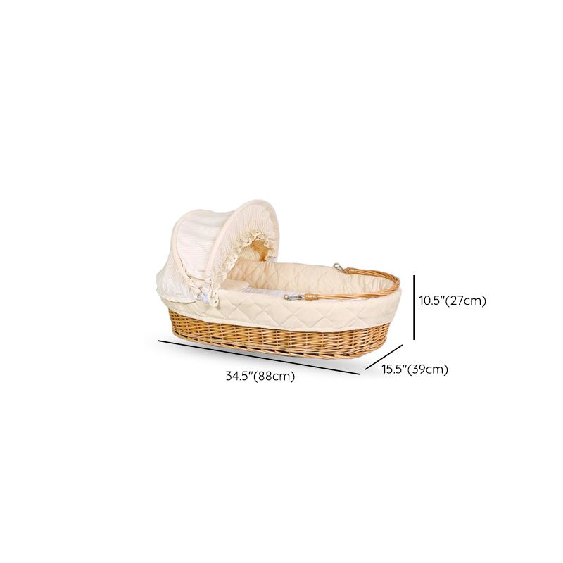 Portable Wicker Moses Basket Natural Oval Moses Basket for Baby