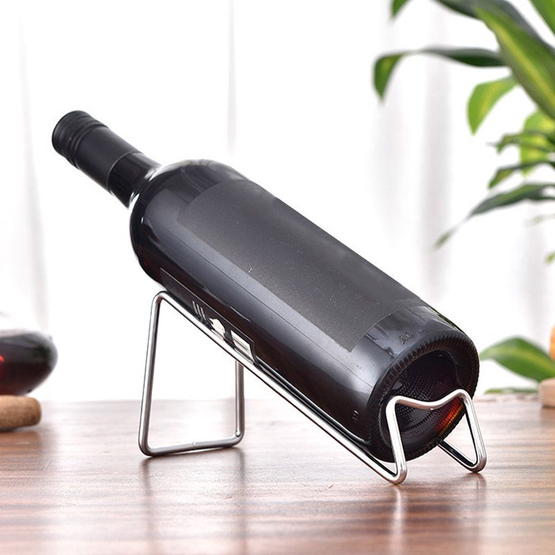 Contemporary Metal Wine Rack Bottle Countertop Bottle Holder for Kitchen