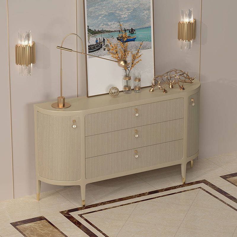 Glam Buffet Table Solid Wood Storage Sideboard Buffet for Dining Room