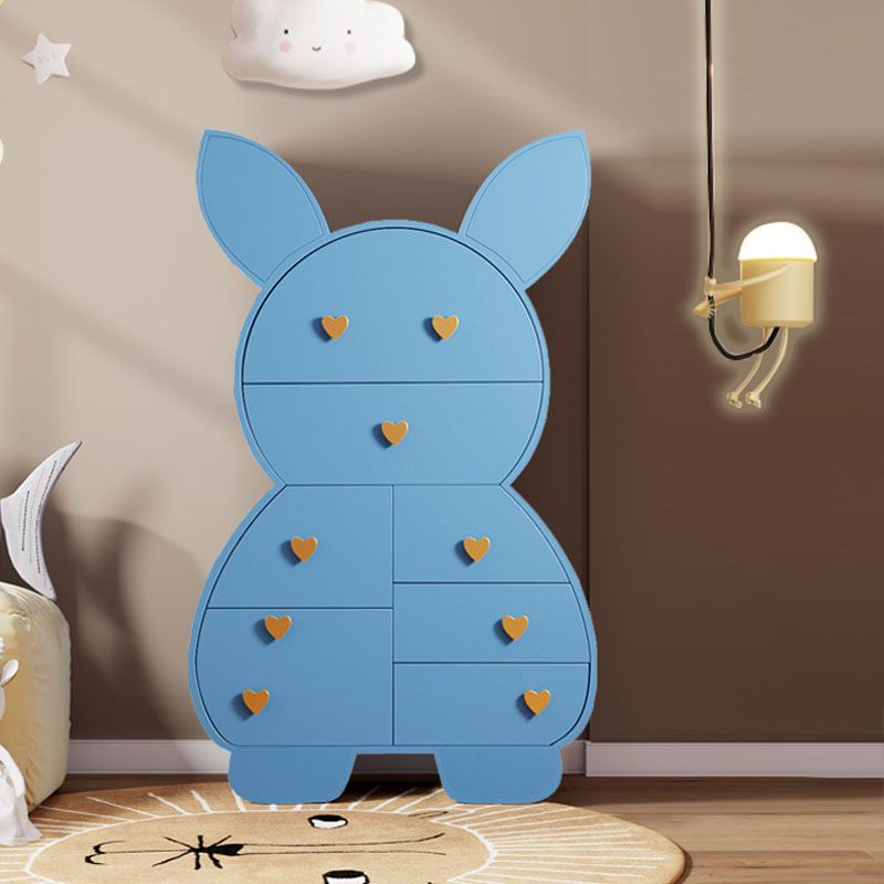 Wooden Kids Nightstand Scandinavian Nursery Dresser with Drawers