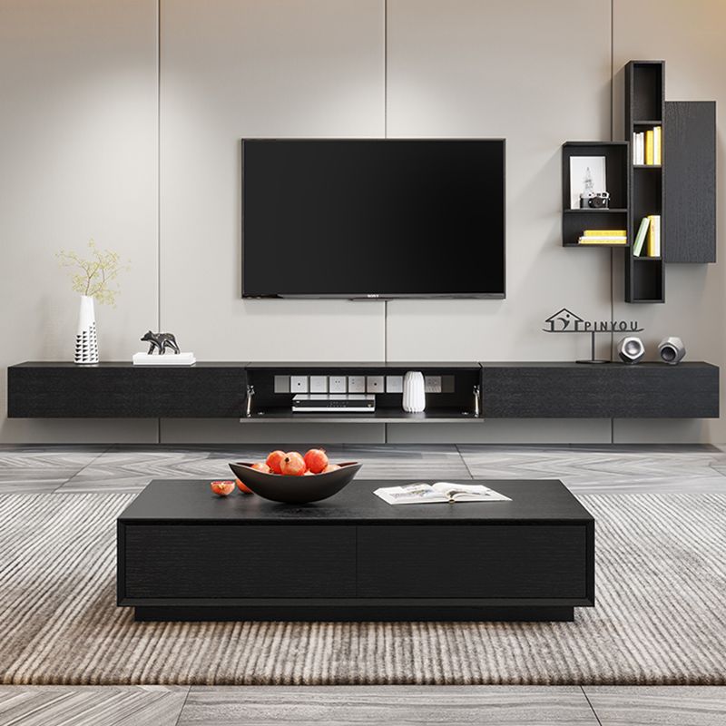 Contemporary TV Media Stand Wooden TV Stand Console for Living Room