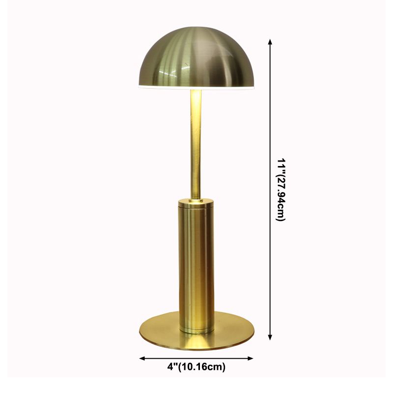 Dome Table Lamp Mid Century Metal 1 Light Night Table Lamps for Bedroom