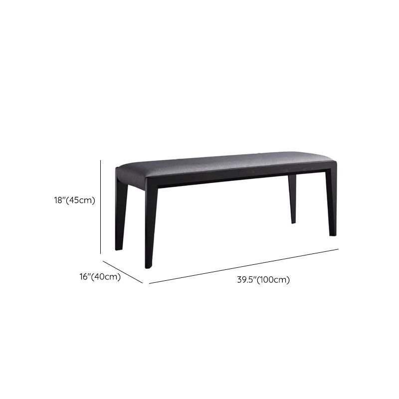 15.6-inch W Mid-Century Modern Seating Bench Cushioned Solid Wood Bench