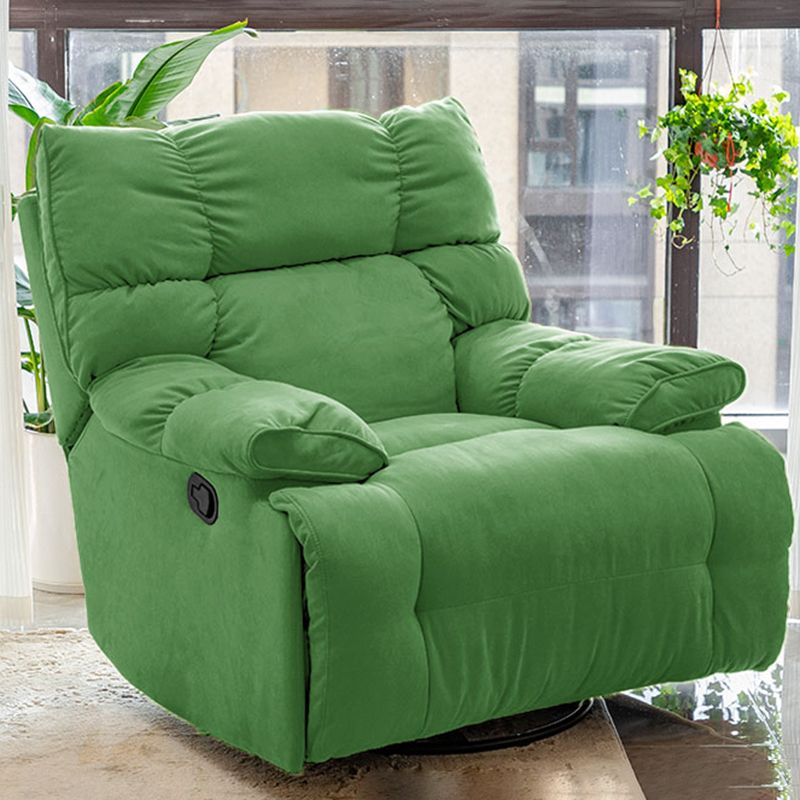 Contemporary Standard Recliner with Tufted Back in Microsuede/Chenille