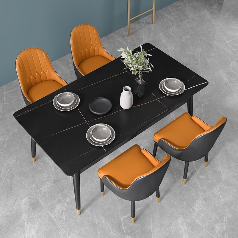 1/3/5/7 Pcs Metal Modern Dining Set with Rectangle Table Dinette Set