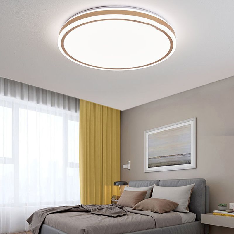 Circular Flush Mount Light Simplicity Metal Ceiling Light Fixture