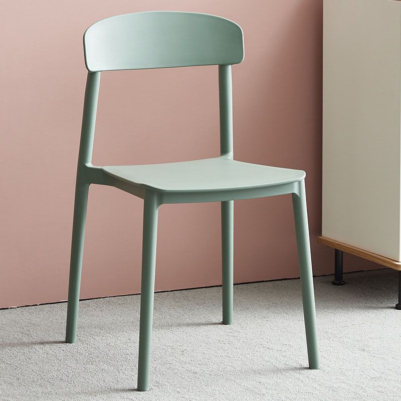 Modern Stackable Plastic Chair Open Back Dining Side Chair for Dining Room