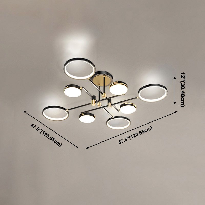 Multi-head Flush Mount Fixture Modern LED Flush Ceiling Light Fixtures for Dinning Room