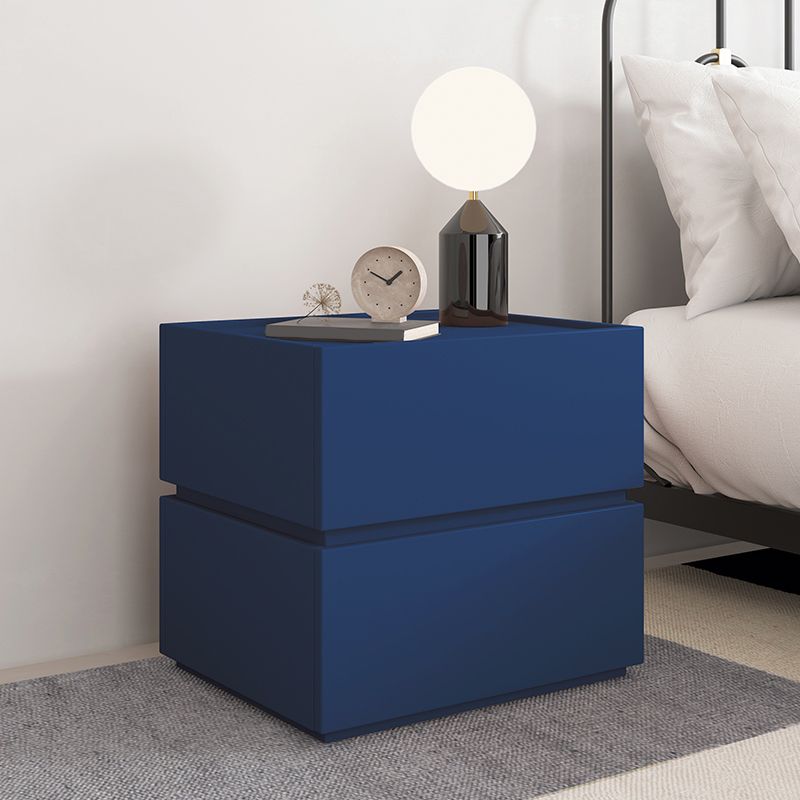 Wooden Night Table Contemporary Bedside Cabinet with Drawers