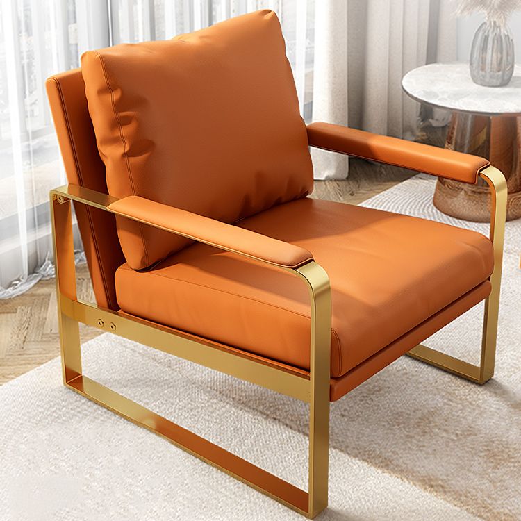 Modern 31.5" Wide Sewn Pillow Back Sponge Metal Frame Arm Chair