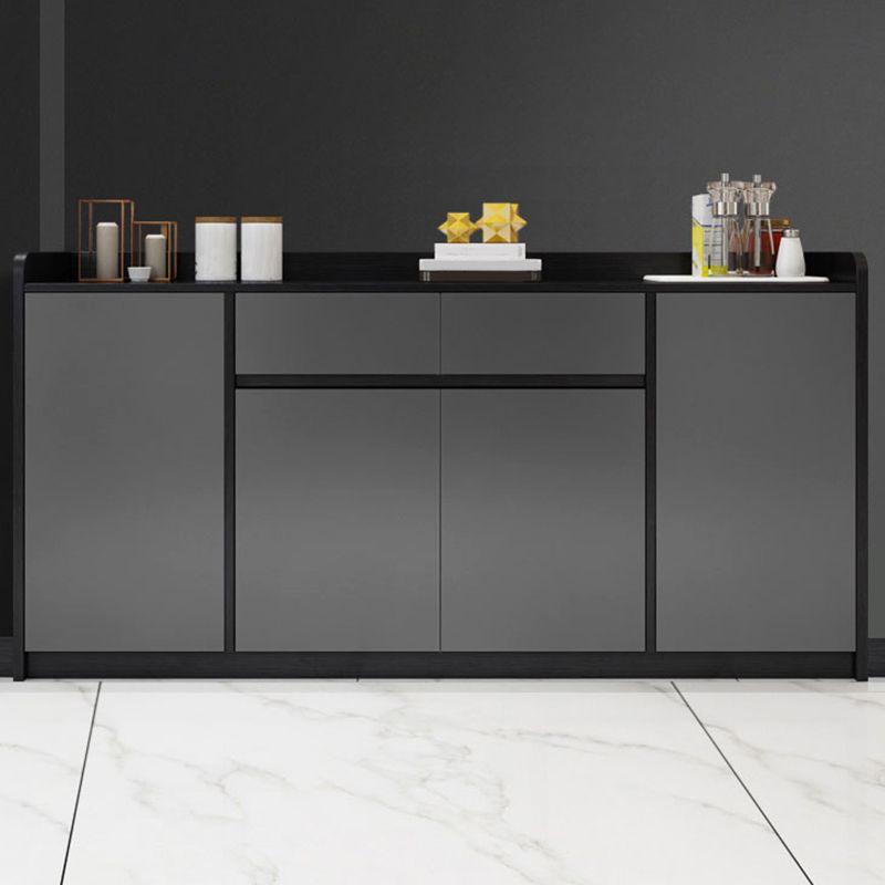 Modern Style Sideboard Engineered Wood Sideboard with 2-Drawer and 4-Door