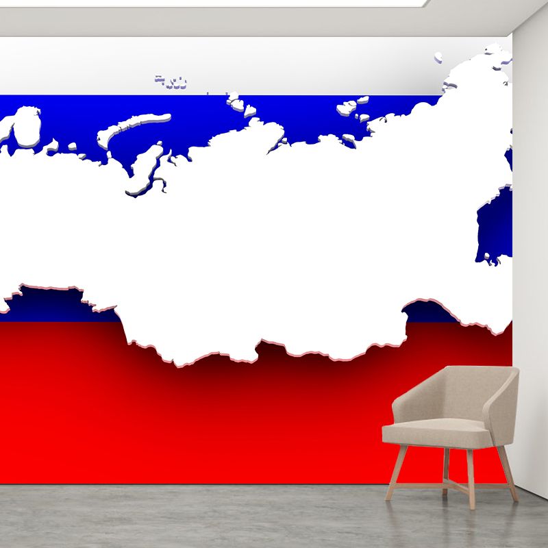 Modern American Flag Wallpaper Resistant Moisture Illustration Wall Mural