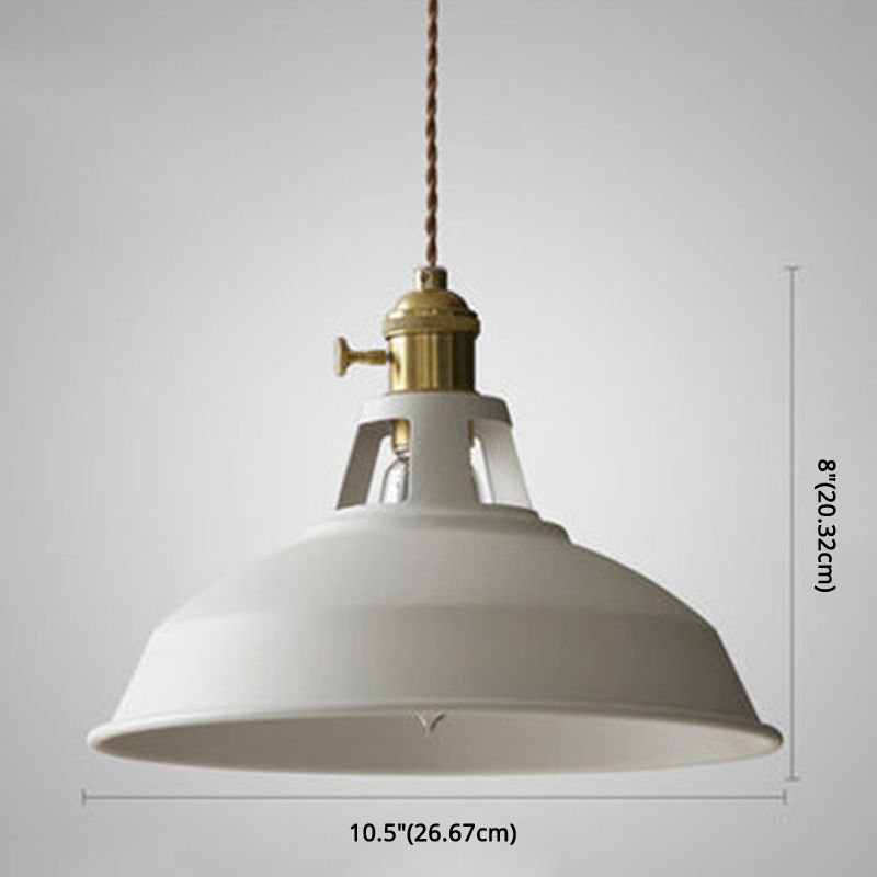 Macarons Industrial Barn Shade Pendant Licht metaal 1-licht hangerverlichting voor restaurant