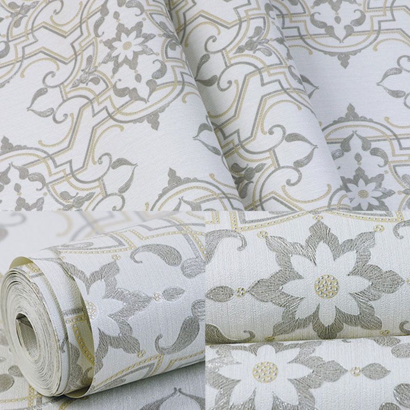 Water-Resistant Flowers Wall Covering Vinyl European Wallpaper for Living Room Decoration