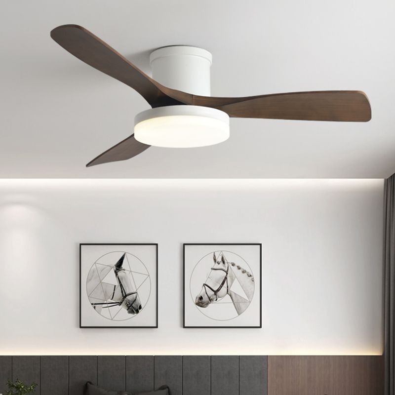 Simplicity 3-Blade Ceiling Fan Lighting in Brown for Dining Room